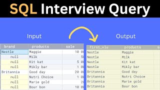 SQL Tricky Interview Question 🔥 | Forward First Non Null Value Till Last Null Cell