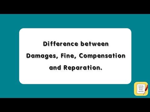 What is the difference between damages and compensation?