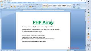 PHP ARRAY PHP DATA TYPE हिंदी |PART - 5