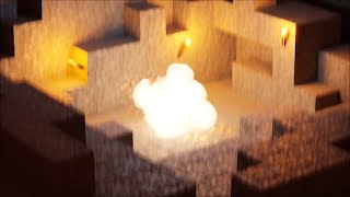 Minecraft Realistic Shaders TNT Explosion
