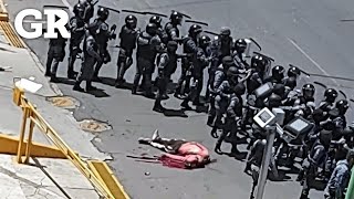 Hiere granada a manifestante en Hidalgo