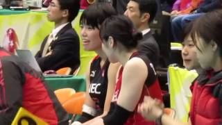 鳥越未玖（Miku Torigoe）／待ち時間／2017.3.4　NECレッドロケッツ×久光製薬スプリングス　Ｖリーグ女子神奈川大会ファイナル6