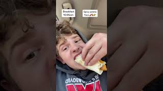 Eating only Taco Bell for an entire day! #shorts #tacos #challenge