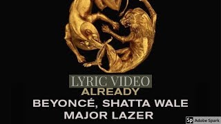 Shatta Wale, Beyonce & Major Lazer - Already ( Lyric Video)