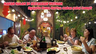 AJARIN MAMA BULE MAKAN PAKAI SUMPIT DISAAT MAKAN MALAM DI RESTAURAN VIETNAM II KULINERAN DI UBUD