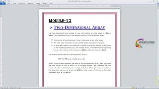 GW BASIC - ARRAYS - Lecture 13 TWO DIMENSIONAL ARRAY
