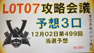 【ロト7予想】12月2日第499回攻略会議   キャリーオーバー7億9千万円‼️当たったらなにしょお🤩ワクワクウ🤗夢じゃ、これは夢でござ〜る