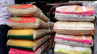 LATEST PRICE UPDATE OF VARIOUS BAG OF RICE BEANS @ THE BIGGEST RICE DEPOT LAGOS STREET ON BENIN CITY