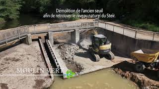 Continuité écologique : aménagement des ouvrages Moulin Vert \u0026 Moulin au Duc sur la rivière du Steïr