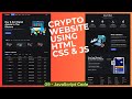 Create a Responsive Crypto Website using HTML CSS JavaScript with Source Code | JavaScript Code