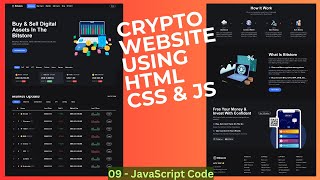 Create a Responsive Crypto Website using HTML CSS JavaScript with Source Code | JavaScript Code