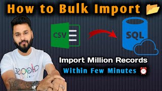 How to bulk insert CSV data into SQL Server database table using query