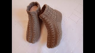 Плетени Терлици - Модел 19 (Knitted Slippers) (Тапочки спицами) (Patik) (Pantufas passo a passo)