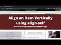 Align an Item Vertically using align self (CSS Grid) freeCodeCamp tutorial