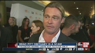 Brad Pitt obituary post is a scam