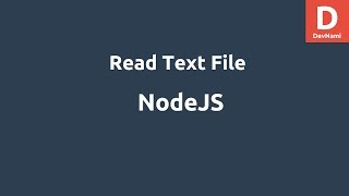 NodeJS Read Text File