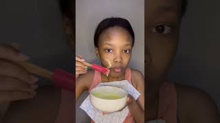 Making a pineapple & milk Face Mask. It can be effective in reducing dark spots