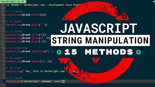 JavaScript Tutorial For Beginners: 15 String Manipulation Methods