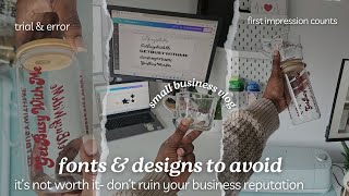 Designs and fonts TO AVOID when using permanent vinyl | Crafting tips for beginners // Studio Vlog