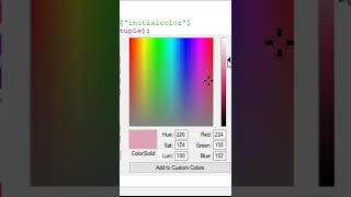 Python program to show color chooser using Tkinter.