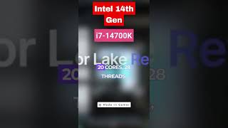 Intel 14th Gen i7 14700k Specs #intel #intel14thgen #shorts