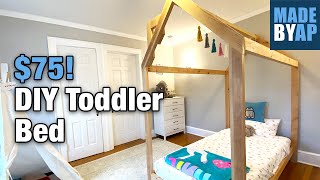 DIY Montessori Style House Shaped Toddler Bed