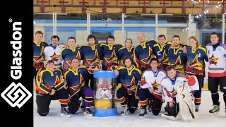 Glasdon, Inc | Product testing with an ice hockey team | C-Thru™ 50G recycling bin