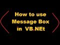 How to use Message Box in VB.NET
