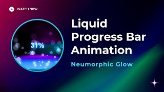 Liquid Progress Bar Animation with Neumorphic Glow | HTML, CSS & JavaScript