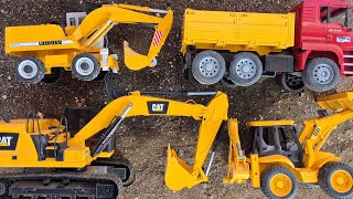 RESCUE VEHICLES EXCAVATOR CRANE POLICE CAR | Truck toy stories | Rescue cars