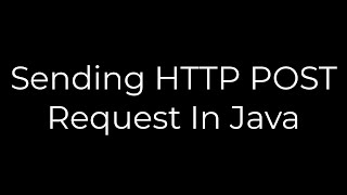 Java :Sending HTTP POST Request In Java(5solution)
