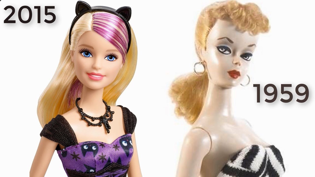 The Evolution Of BARBIE Doll From 1959 To 2015 - YouTube