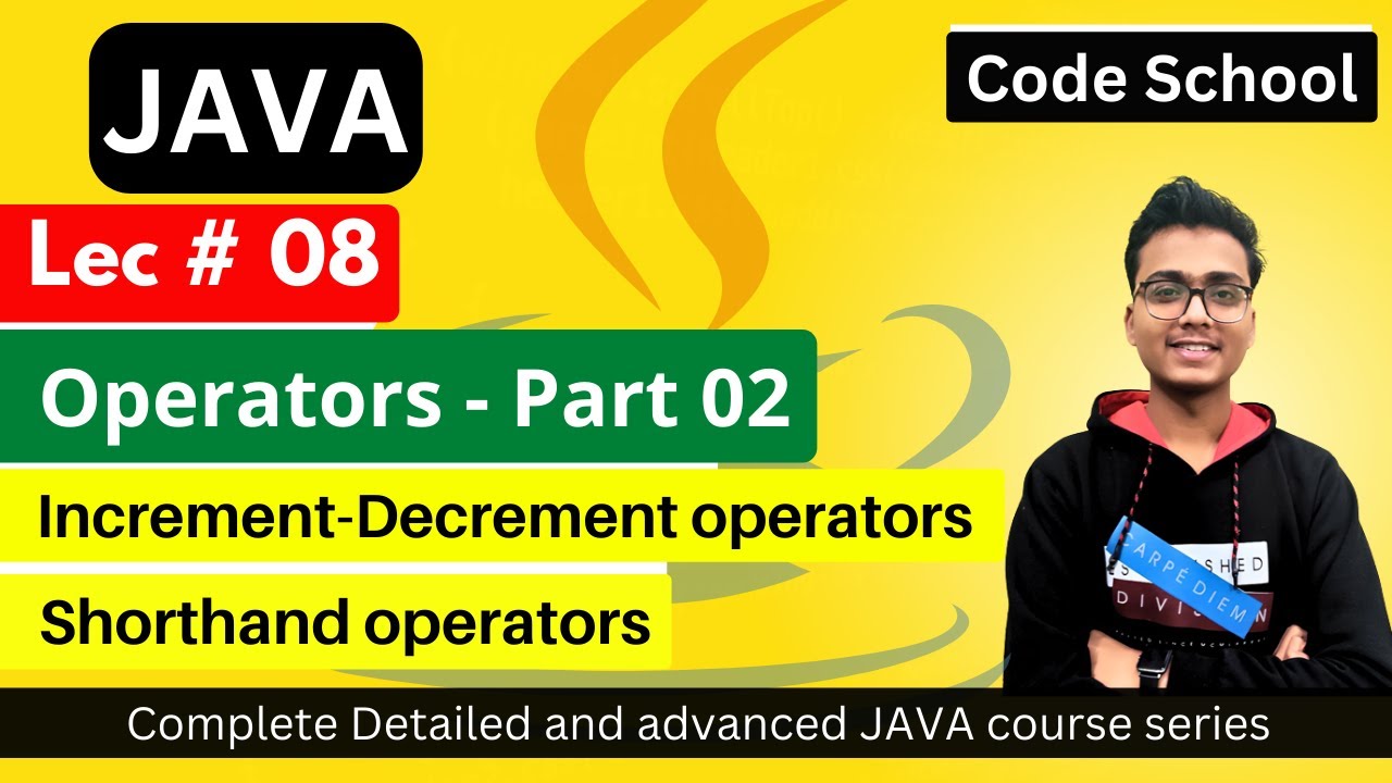 Increment And Decrement Operator In Java Short Hand Operators In Java