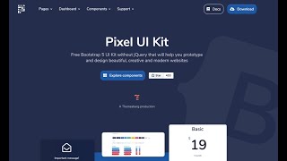 Pixel - Bootstrap 5 UI Library Presentation