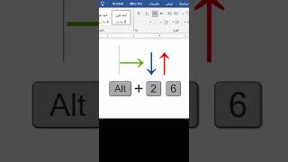 طريقة كتابة الأسهم في وورد ↑↓→← How to write stocks in Word ↑↓→←