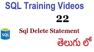 SQL DELETE Statement sql videos in Telugu 22