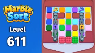 Marble sort Level 611 walkthrough solution