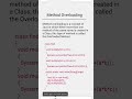 Method Overloading In Java #methodoverloading #method #java #javainterviewquestionsandanswers