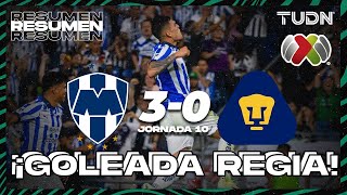Resumen y goles | Monterrey 3-0 Pumas | Liga Mx -CL2024 J10 | TUDN