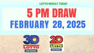 Lotto Result Today 5pm February 28, 2025 PCSO