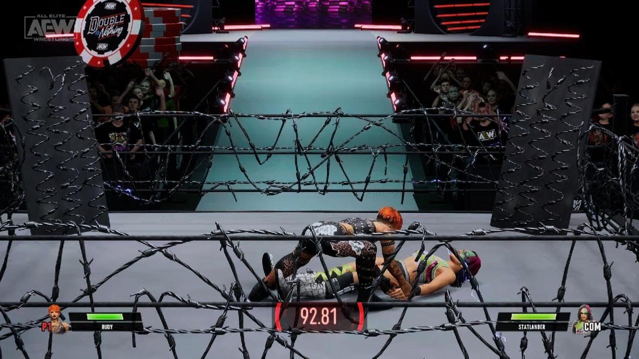 AEW: Fight Forever Ruby Soho Vs Kris Statlander Barbed Wire Deathmatch ...