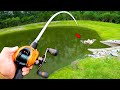 Searching for GIANT Bass in HIDDEN Ponds! (Bank Fishing)