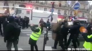 SCUMBAG FRENCH POLICE Push a Woman to the ground cracking her head open