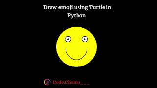 Draw emoji using python turtle 🙂 #python #pythonturtle #pythontutorial #pythonlearning #programming