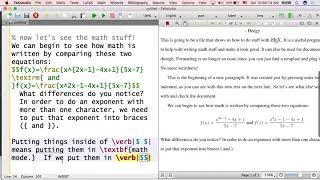 LaTeX Tutorial 4: Basic Math Commands