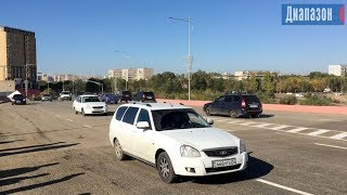 Открытие движения по реконструированному мосту в 5-м микрорайоне. Актобе, Казахстан