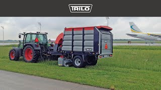 Cut and collect mowing on airports with TRILO C10-M10