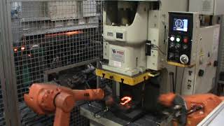Robot Cell Handling Hot Forgings