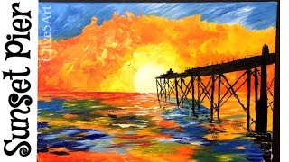How to Paint a  Sunset | Acrylic Painting for beginners,