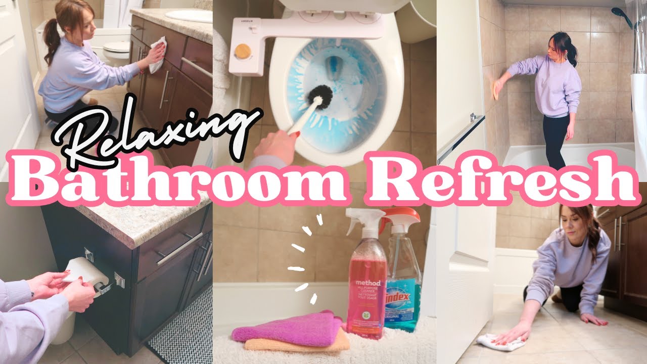 Bathroom Clean With Me Relaxing Cleaning Youtube